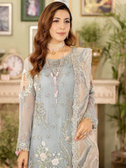 Baagh Majestic by Imrozia Premium Embroidered Chiffon M-44 GULL ASHRAF