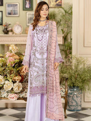 Baagh Majestic by Imrozia Premium Embroidered Chiffon M-46 GULL LALA