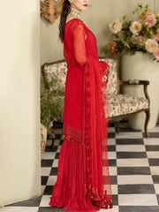 Baagh Majestic by Imrozia Premium Embroidered Chiffon M-50 CHAMPA