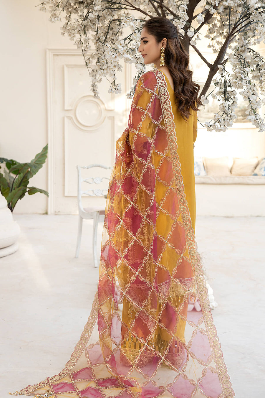 Naqsh Majestic By Imrozia Premium Unstitched Chiffon 3Pc Suit M-58 Maya