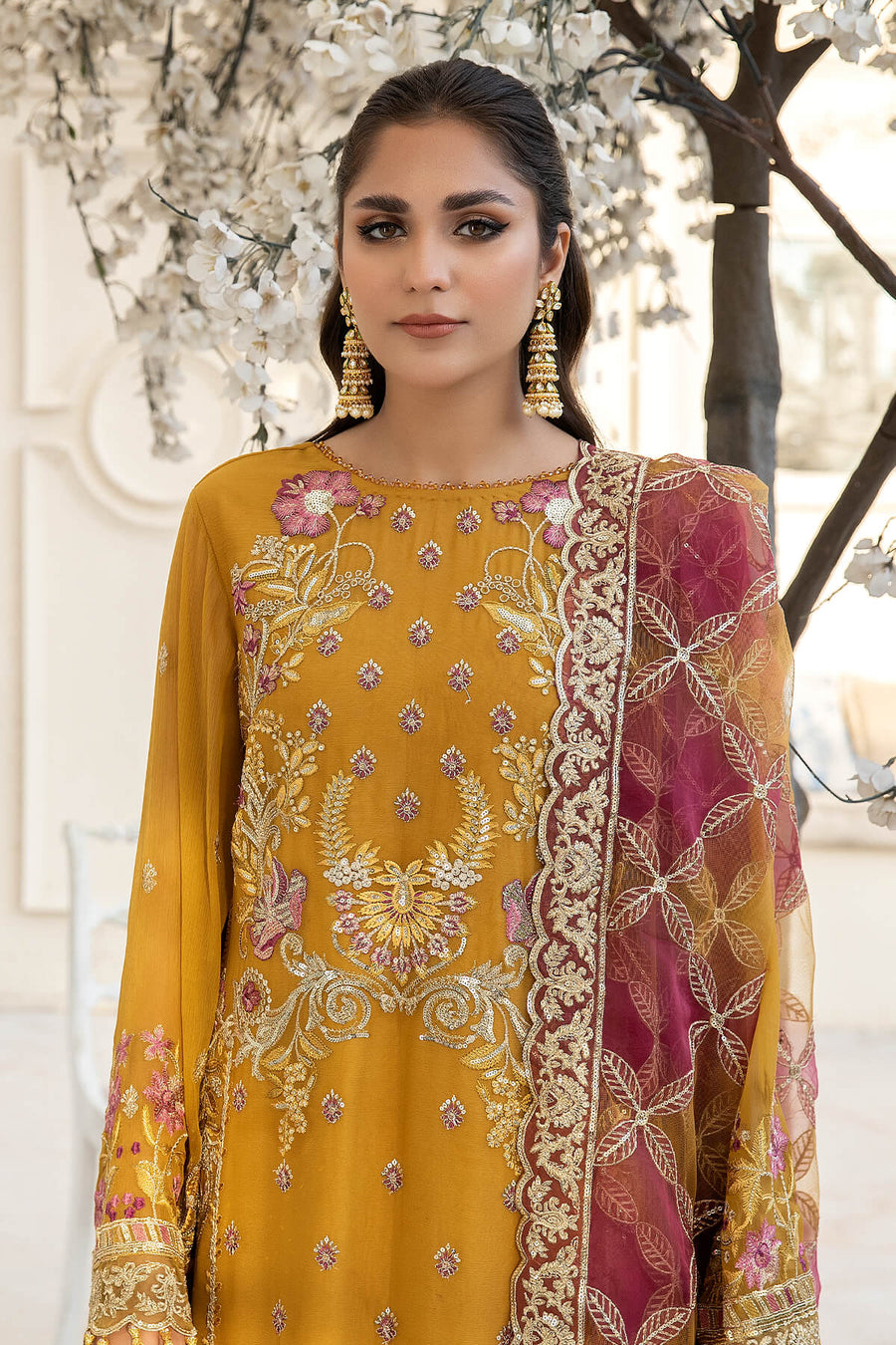 Naqsh Majestic By Imrozia Premium Unstitched Chiffon 3Pc Suit M-58 Maya