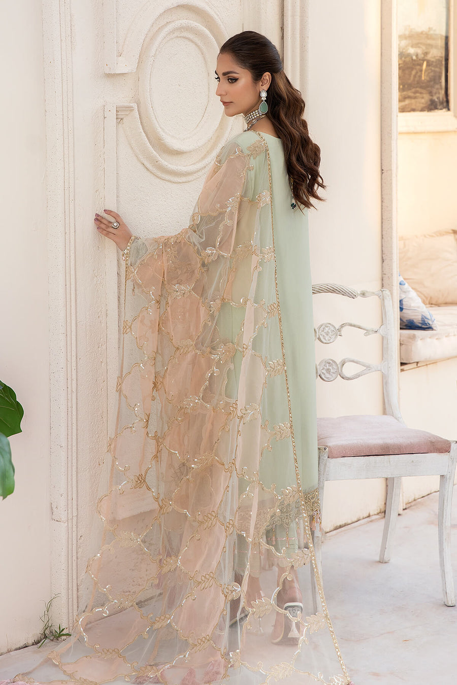 Naqsh Majestic By Imrozia Premium Unstitched Chiffon 3Pc Suit M-59 Florence