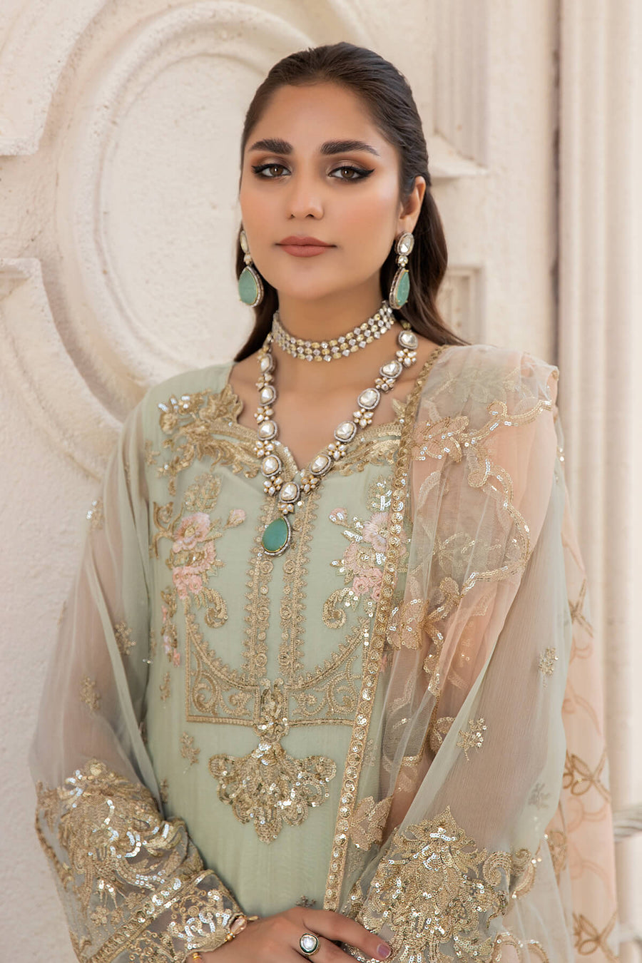 Naqsh Majestic By Imrozia Premium Unstitched Chiffon 3Pc Suit M-59 Florence