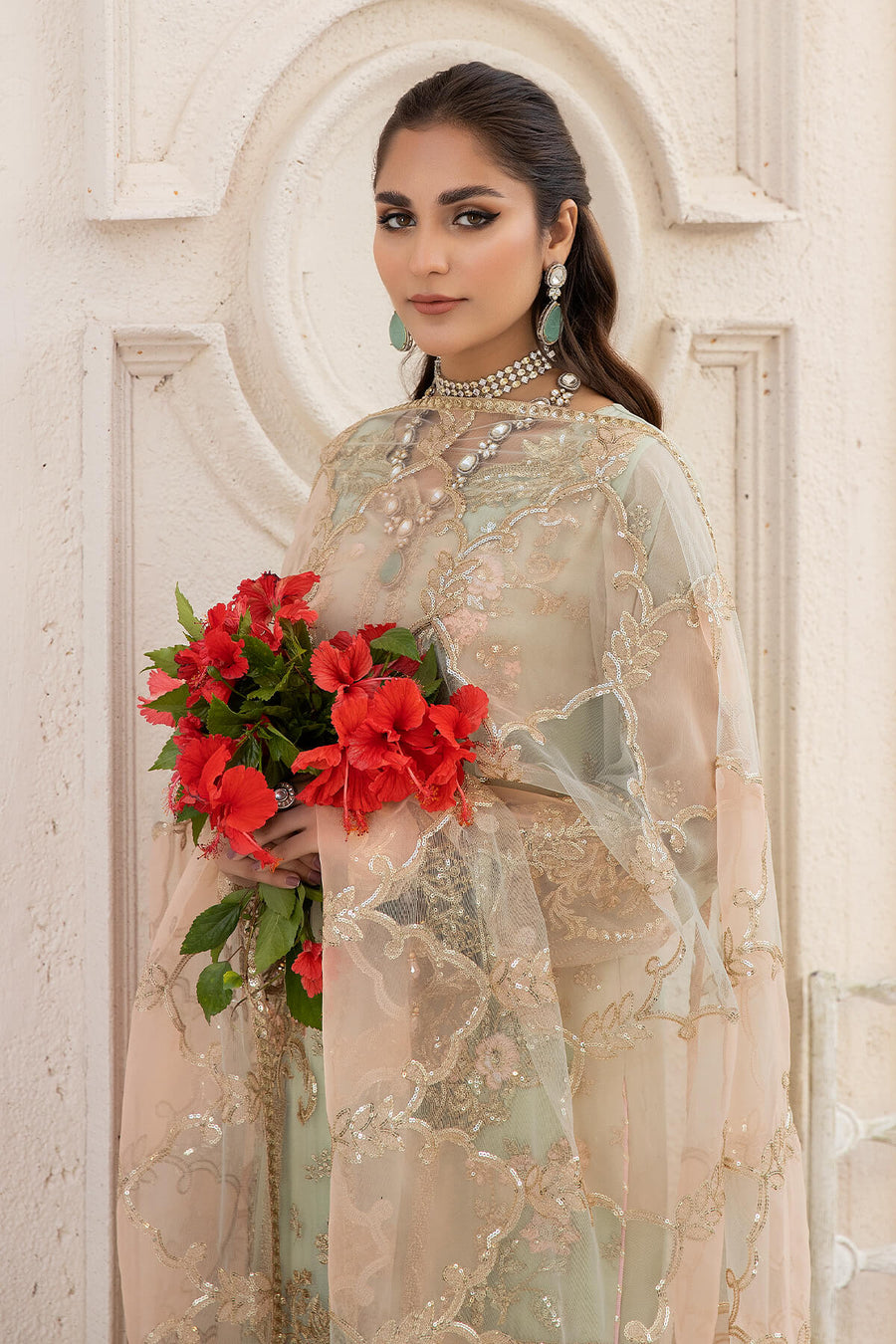 Naqsh Majestic By Imrozia Premium Unstitched Chiffon 3Pc Suit M-59 Florence