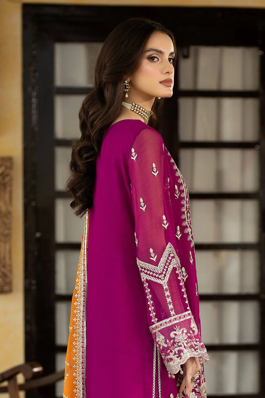 Enliven Majestic by Imrozia Premium Unstitched Chiffon 3Pc Suit M-66 Gloria