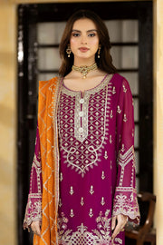 Enliven Majestic by Imrozia Premium Unstitched Chiffon 3Pc Suit M-66 Gloria