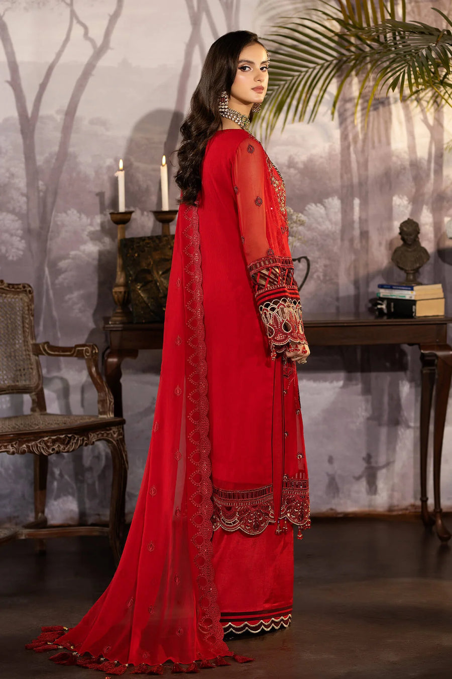 Enliven Majestic by Imrozia Premium Unstitched Chiffon 3Pc Suit M-68 Liliana