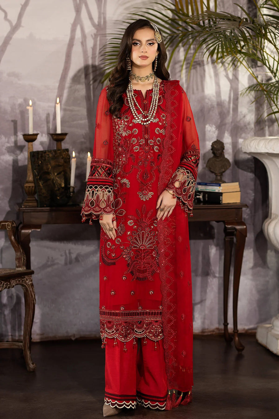 Enliven Majestic by Imrozia Premium Unstitched Chiffon 3Pc Suit M-68 Liliana