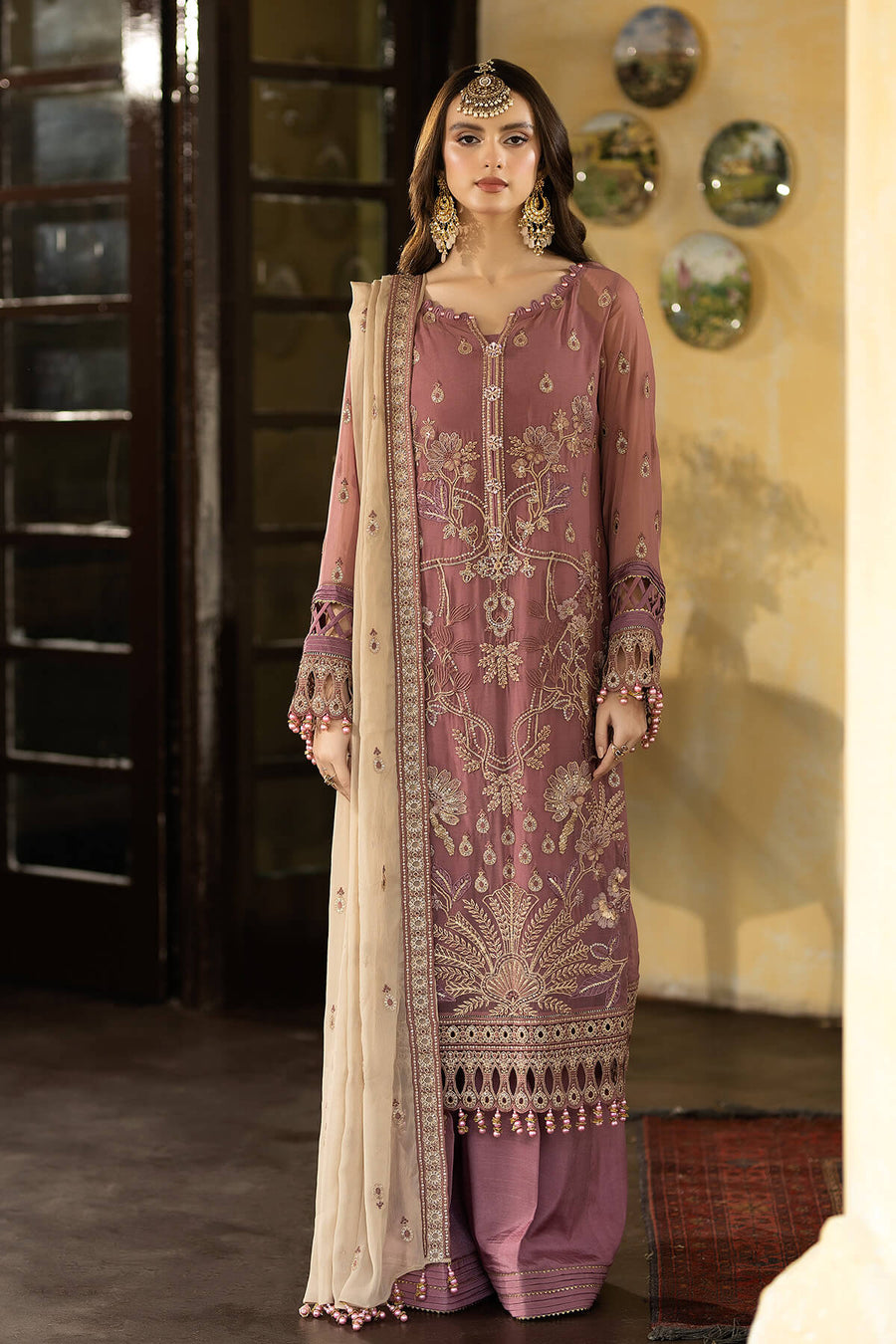 Enliven Majestic by Imrozia Premium Unstitched Chiffon 3Pc Suit M-69 Isla