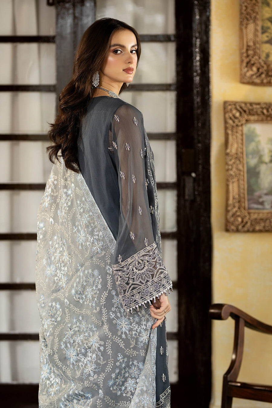 Enliven Majestic by Imrozia Premium Unstitched Chiffon 3Pc Suit M-70 Soleil