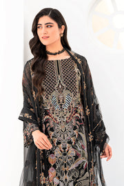 Ramsha Minhal Vol-08 Embroidered Organza Unstitched 3Pc Suit M-803