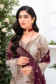 Ramsha Minhal Vol-08 Embroidered Organza Unstitched 3Pc Suit M-806