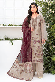 Ramsha Minhal Vol-08 Embroidered Organza Unstitched 3Pc Suit M-806
