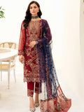 Ramsha Minhal Vol-09 Embroidered Organza Unstitched 3Pc Suit M-908
