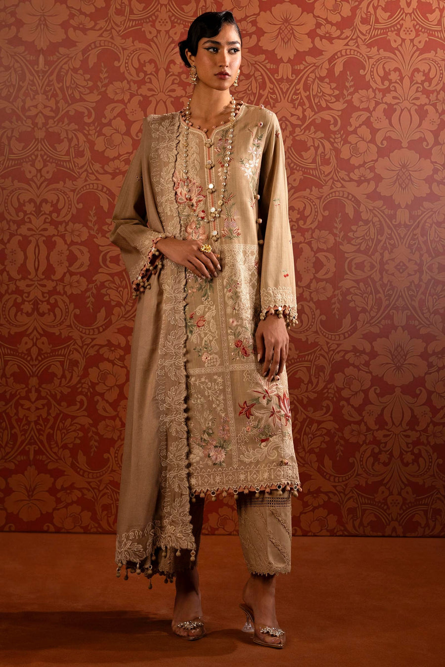 Muzlin by Sana Safinaz Embroidered Slub Unstitched 3Pc Suit D-03A