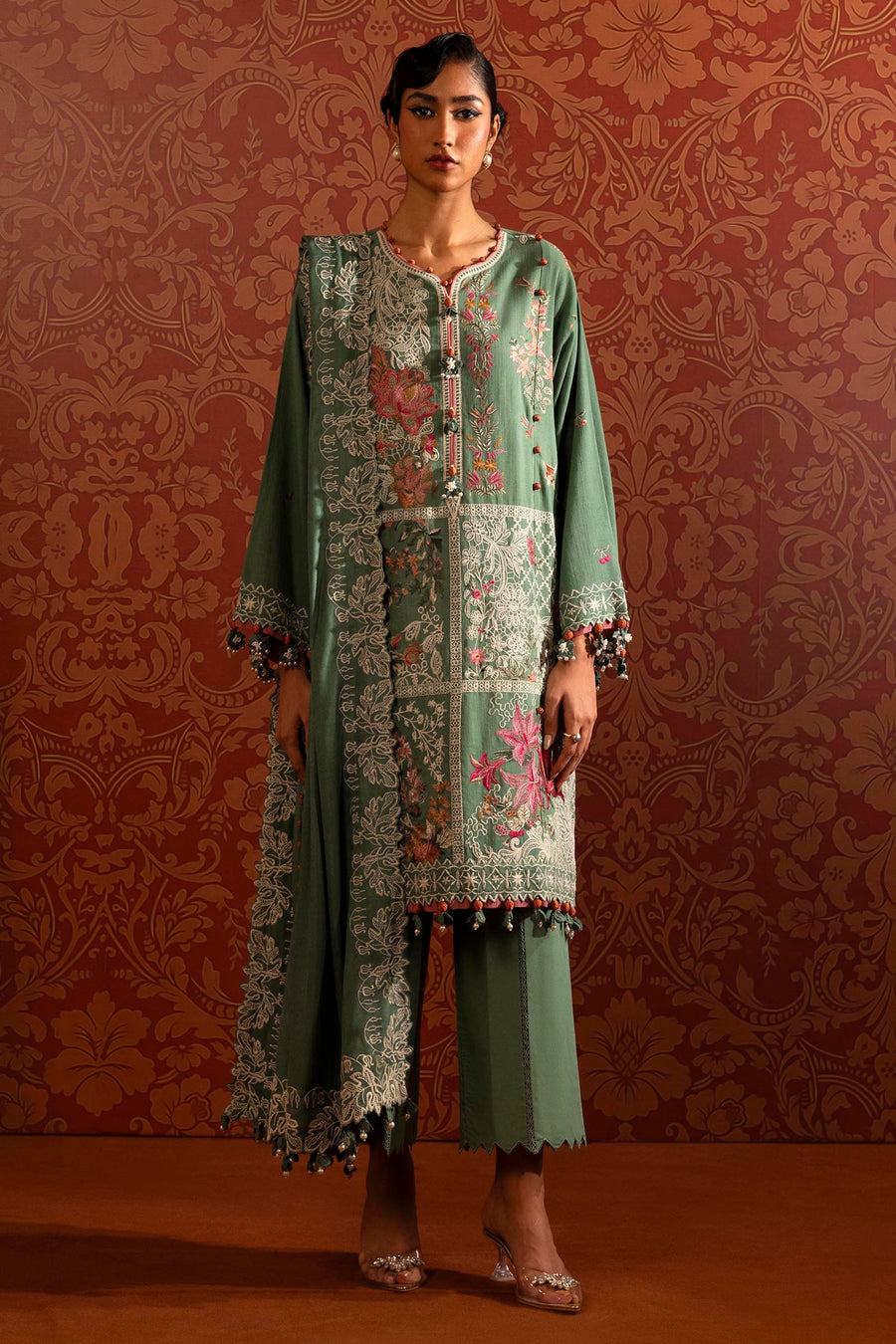 Muzlin by Sana Safinaz Embroidered Slub Unstitched 3Pc Suit D-03B