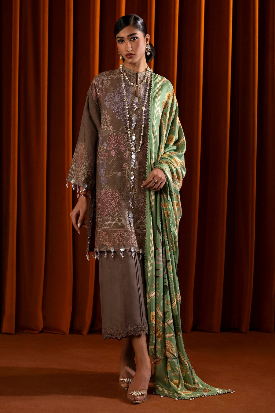 Muzlin by Sana Safinaz Embroidered Slub Unstitched 3Pc Suit D-04A