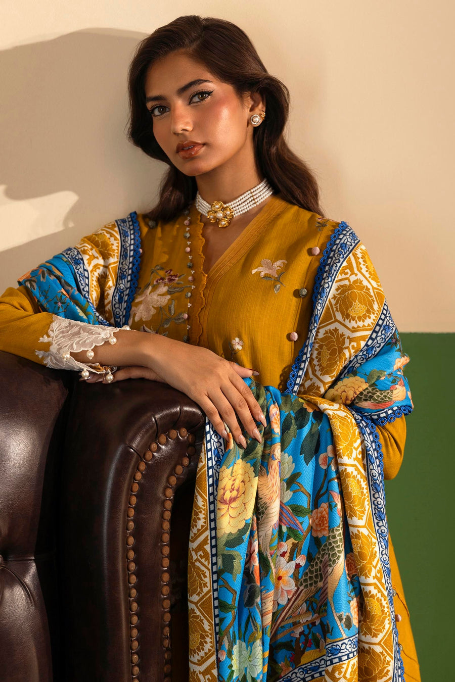 Muzlin by Sana Safinaz Embroidered Slub Unstitched 3Pc Suit D-08A