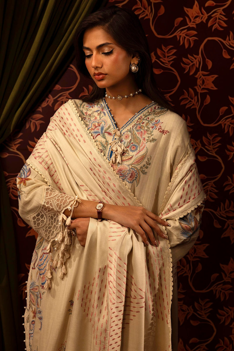 Muzlin by Sana Safinaz Embroidered Slub Unstitched 3Pc Suit D-09A
