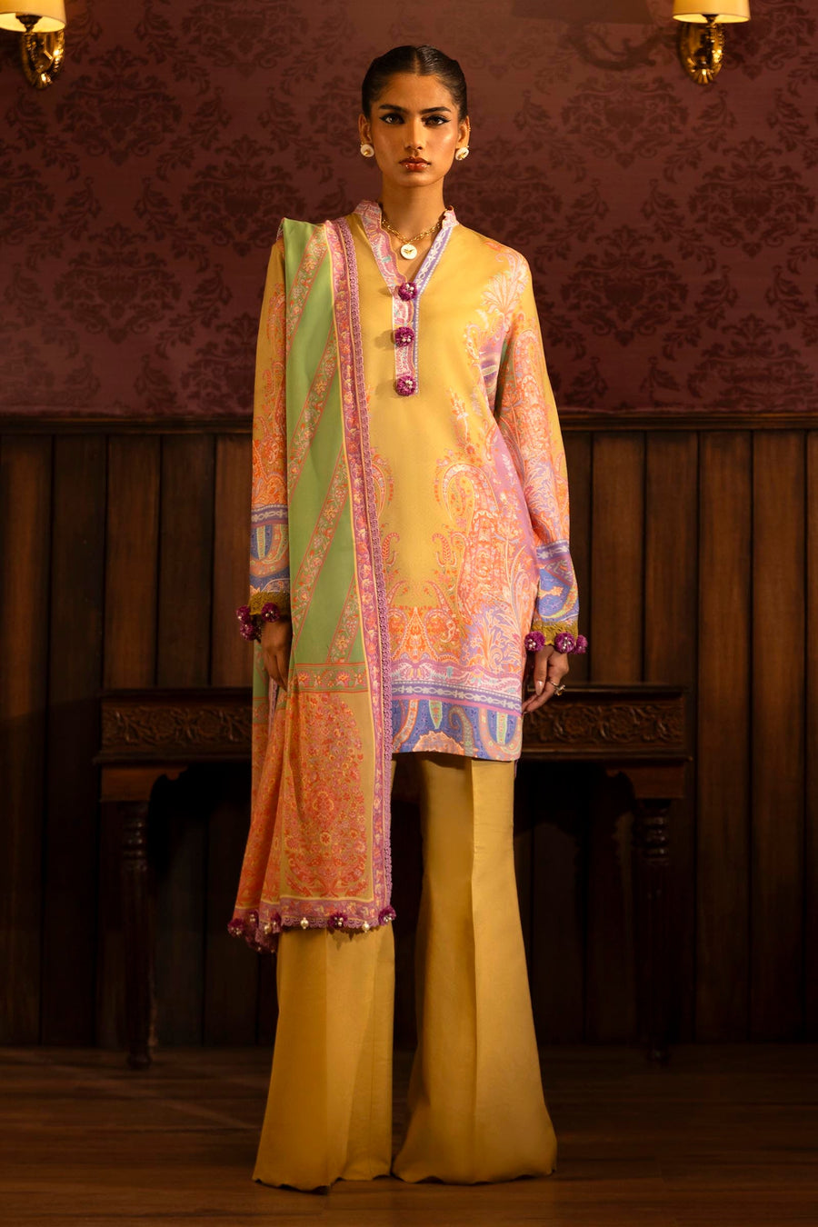 Muzlin by Sana Safinaz Embroidered Linen Unstitched 3Pc Suit D-16A