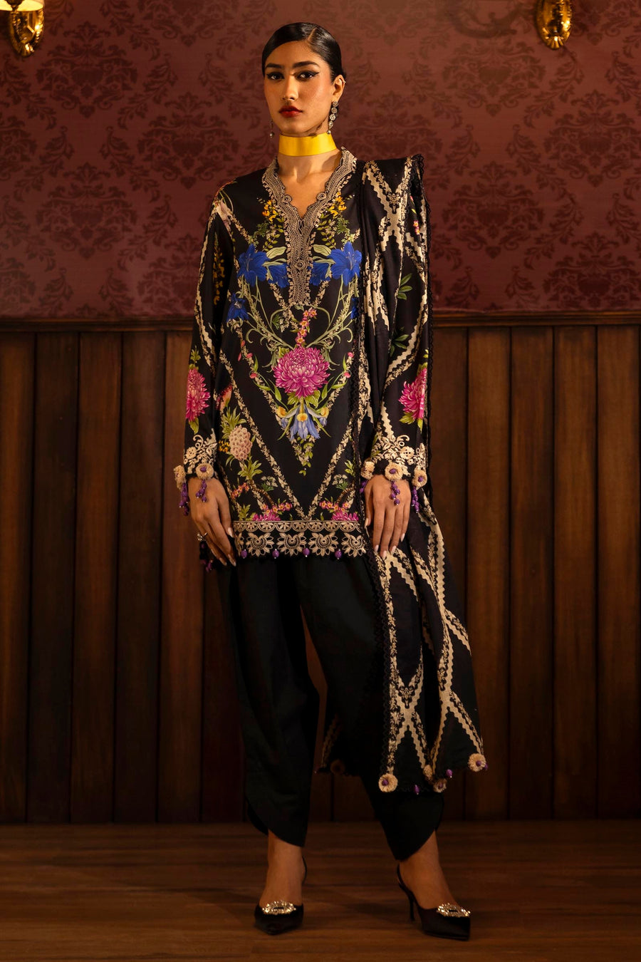 Muzlin by Sana Safinaz Embroidered Linen Unstitched 3Pc Suit D-17B