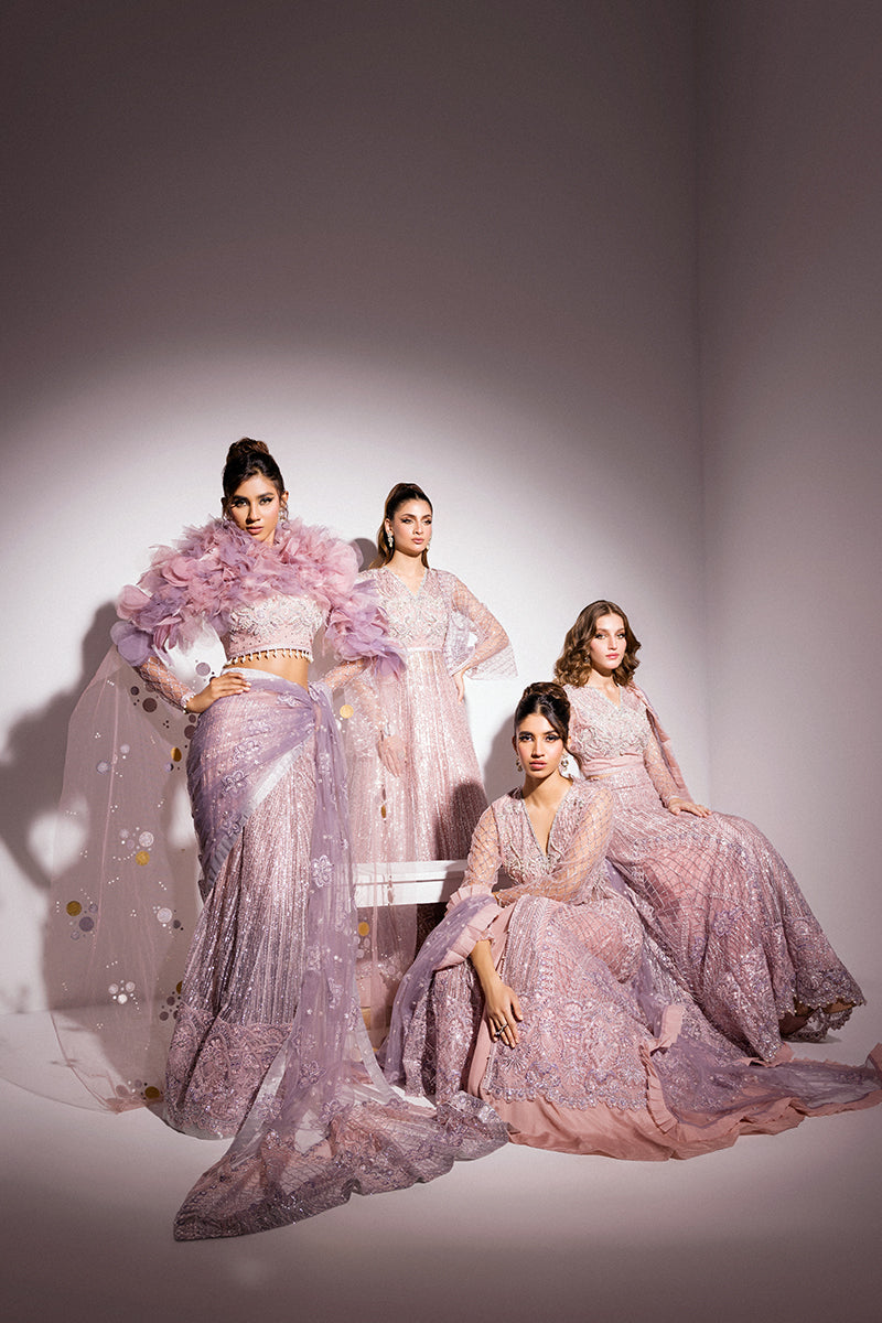Best of Mushq Embroidered Net Unstitched 3Pc Suit BOM-05 Mabel