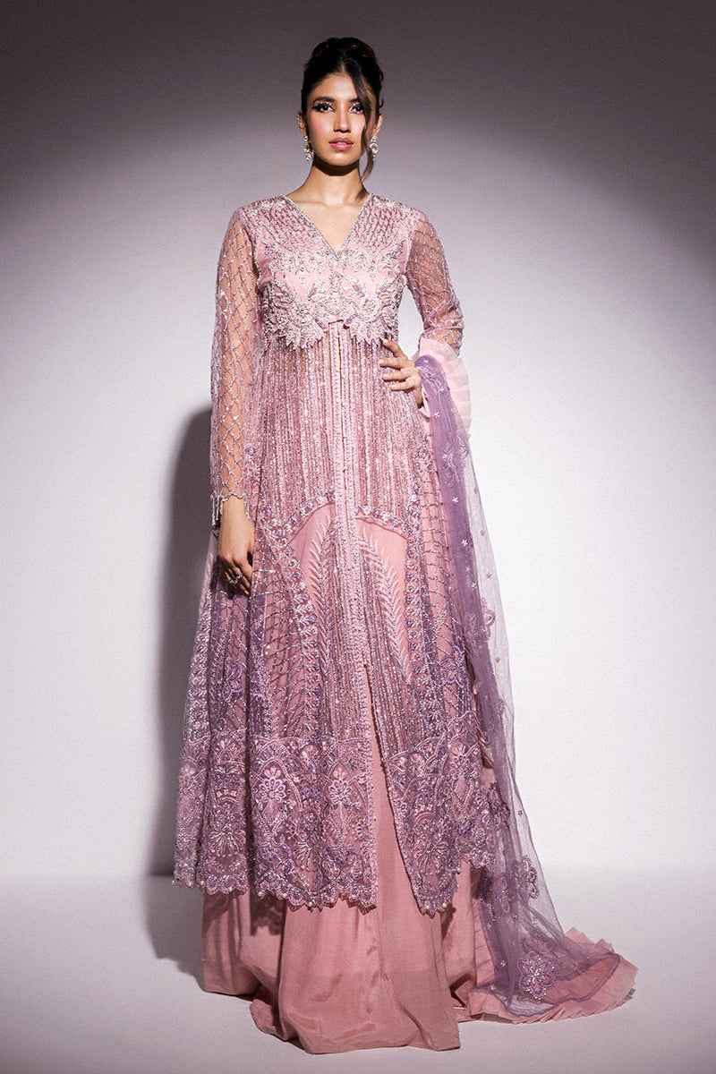 Best of Mushq Embroidered Net Unstitched 3Pc Suit BOM-05 Mabel