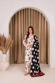 Feathers Digital Printed Khaddar Unstitched 3Pc Suit MAELIN-FT598