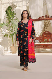 Feathers Digital Printed Dhanak Unstitched 3Pc Suit MAEVE-FT309