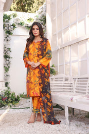 Feathers Premium Printed Lawn Unstitched 3Pc Suit MAHAM-FT193