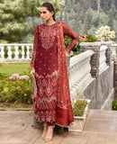 Zahra by Xenia Formals Embroidered Chiffon Unstitched 3Pc Suit D-08 MAHEER