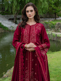 Faiza Faisal Hoor Embroidered Karandi Unstitched 3Pc Suit - MAHIRA