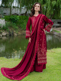 Faiza Faisal Hoor Embroidered Karandi Unstitched 3Pc Suit - MAHIRA