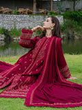 Faiza Faisal Hoor Embroidered Karandi Unstitched 3Pc Suit - MAHIRA