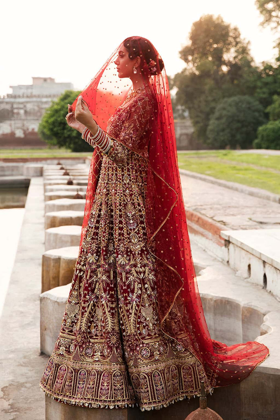 Afrozeh The Brides Unstitched Wedding Formal 3Pc Suit - MAHJABEEN-22
