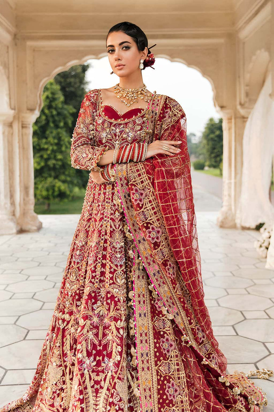 Afrozeh The Brides Unstitched Wedding Formal 3Pc Suit - MAHJABEEN-22