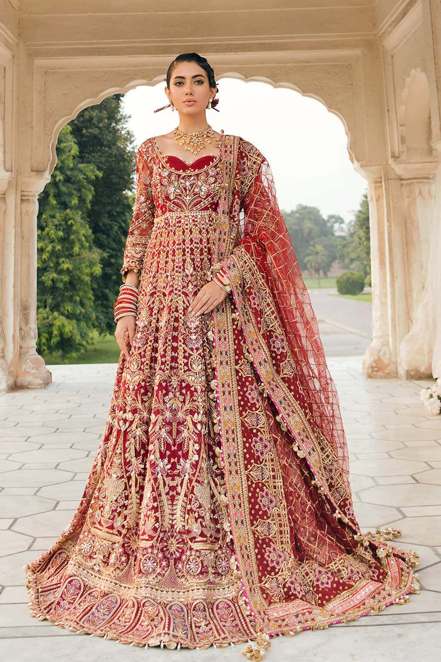 Afrozeh The Brides Unstitched Wedding Formal 3Pc Suit - MAHJABEEN-22