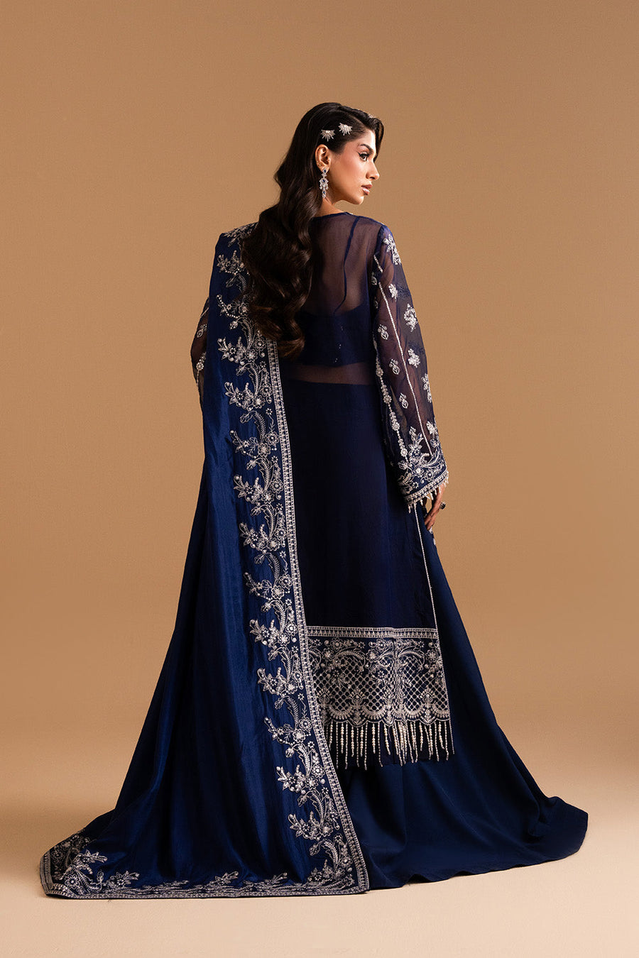 Zariya Afsanay Organza Unstitched 3Pc Suit ZB50036 MAHNOOSH