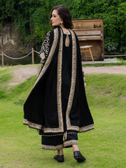 Faiza Faisal Hoor Embroidered Karandi Unstitched 3Pc Suit - MAHVEEN