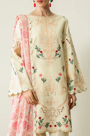 Zariya Zaira Embroidered Luxury Lawn Unstitched 3Pc Suit ZB6S106 MAIA