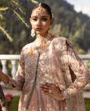 Zahra by Xenia Formals Embroidered Net Unstitched 3Pc Suit D-07 MAISHA