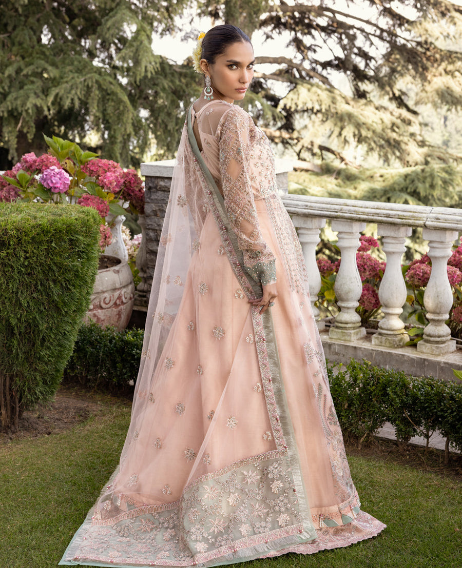 Zahra by Xenia Formals Embroidered Net Unstitched 3Pc Suit D-07 MAISHA