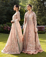 Zahra by Xenia Formals Embroidered Net Unstitched 3Pc Suit D-07 MAISHA