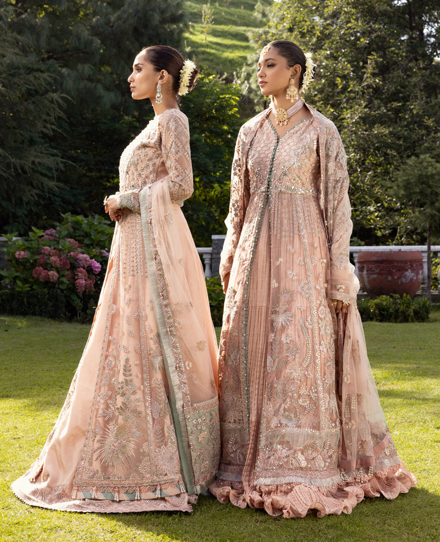 Zahra by Xenia Formals Embroidered Net Unstitched 3Pc Suit D-07 MAISHA