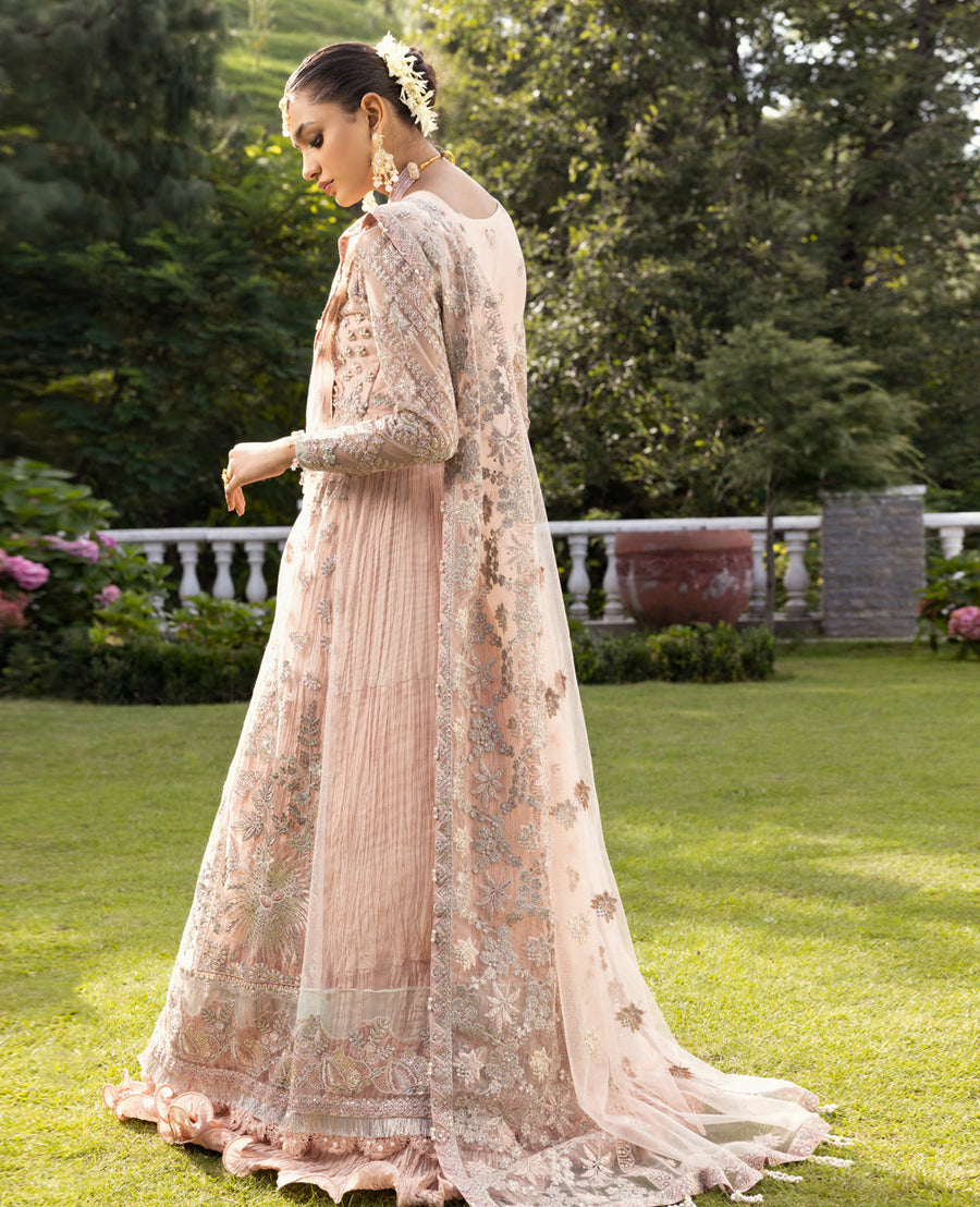 Zahra by Xenia Formals Embroidered Net Unstitched 3Pc Suit D-07 MAISHA