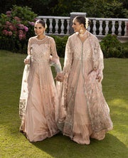 Zahra by Xenia Formals Embroidered Net Unstitched 3Pc Suit D-07 MAISHA