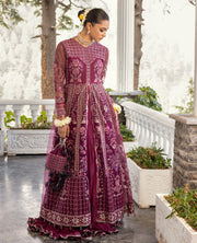 Zahra by Xenia Formals Embroidered Net Unstitched 3Pc Suit D-10 MARAH