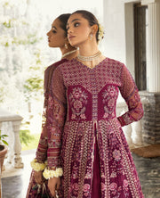Zahra by Xenia Formals Embroidered Net Unstitched 3Pc Suit D-10 MARAH