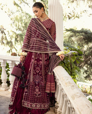 Zahra by Xenia Formals Embroidered Net Unstitched 3Pc Suit D-10 MARAH