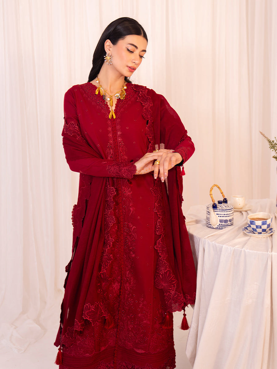 Faiza Faisal Celine Unstitched Lawn 3Pc Suit FNF-SS25-0413 MAREN